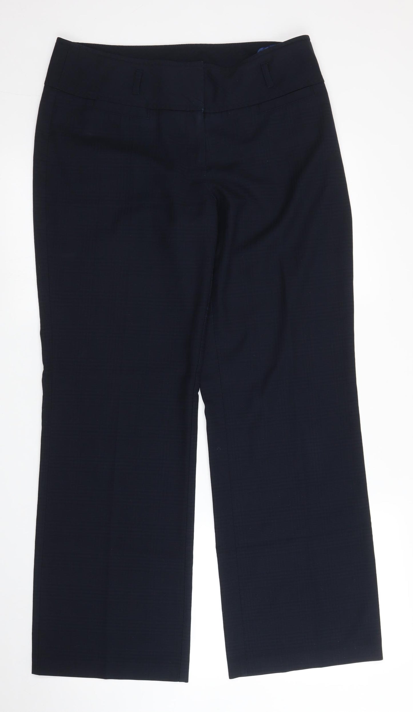 Debenhams Womens Blue Check  Trousers  Size 12 L28 in