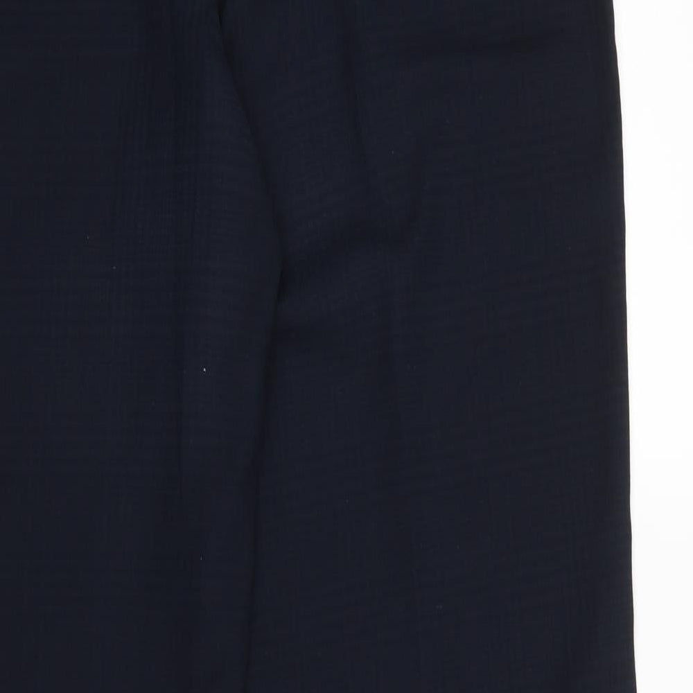 Debenhams Womens Blue Check  Trousers  Size 12 L28 in