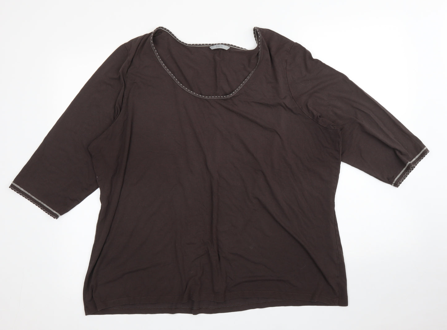 M&S Womens Brown   Basic T-Shirt Size 28