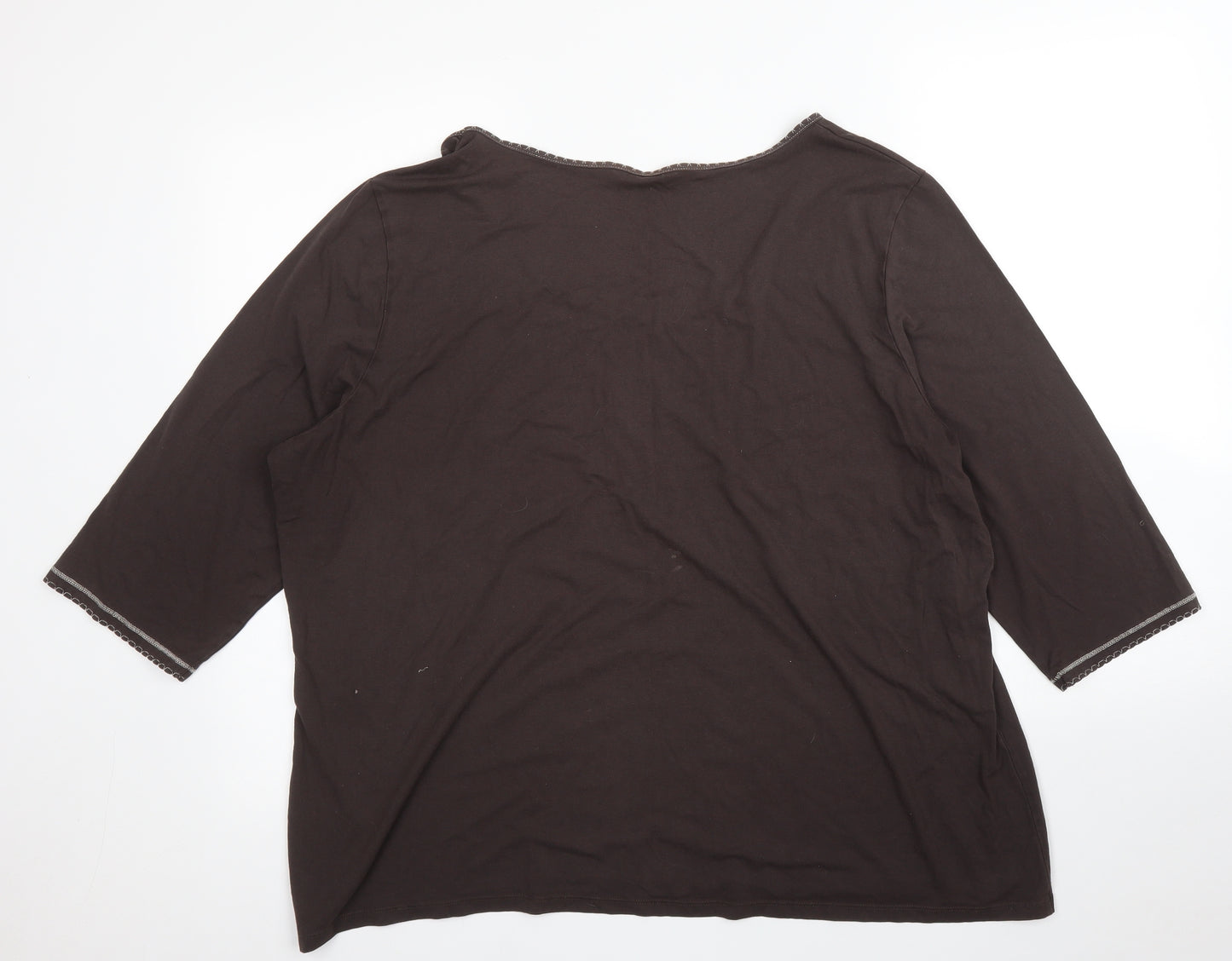 M&S Womens Brown   Basic T-Shirt Size 28
