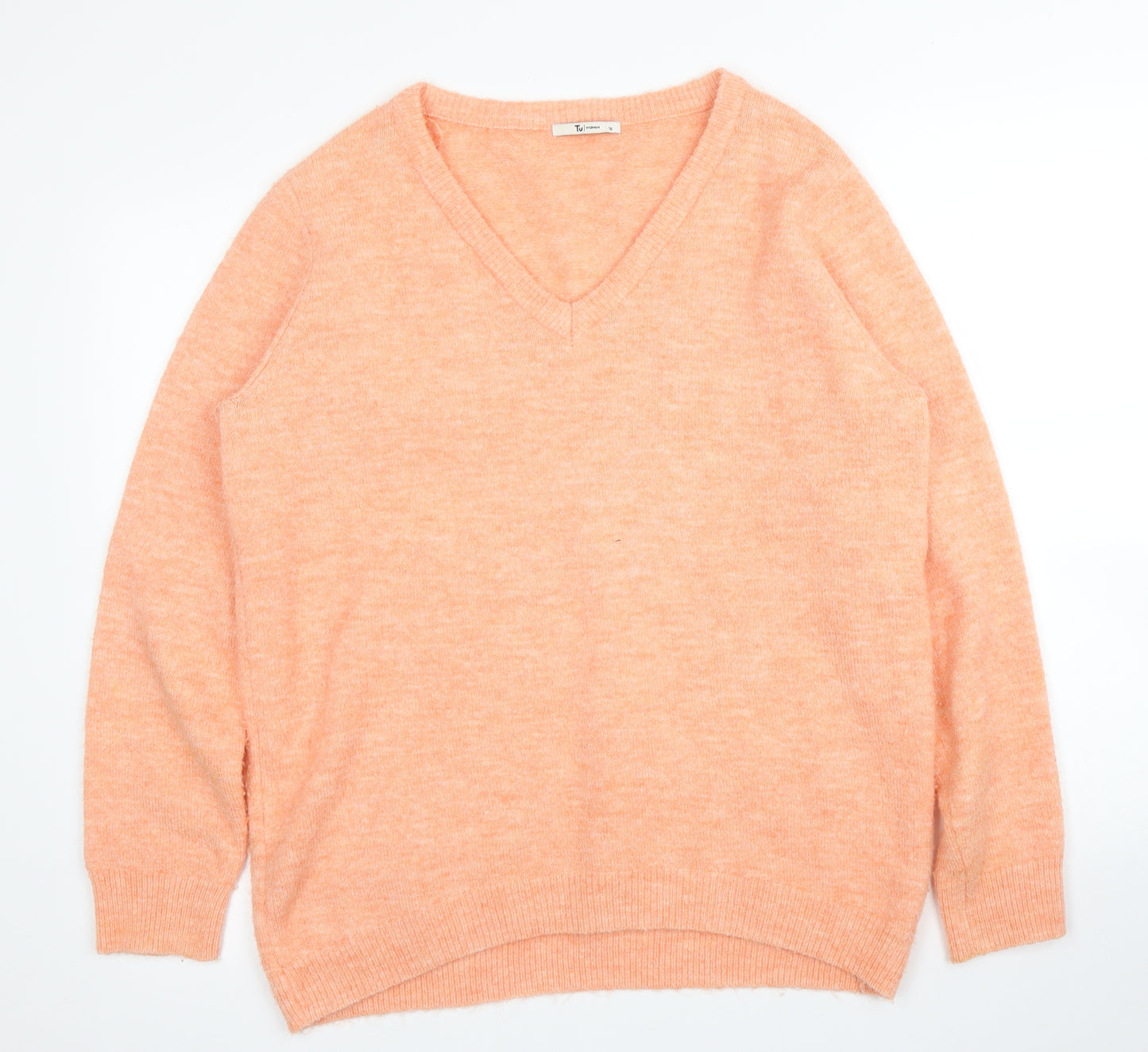 TU Womens Orange   Pullover Jumper Size 16