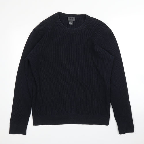 H&M Mens Blue   Pullover Jumper Size M