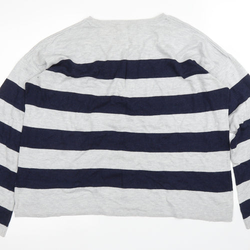 George Womens Grey Striped  Pullover Jumper Size 6
