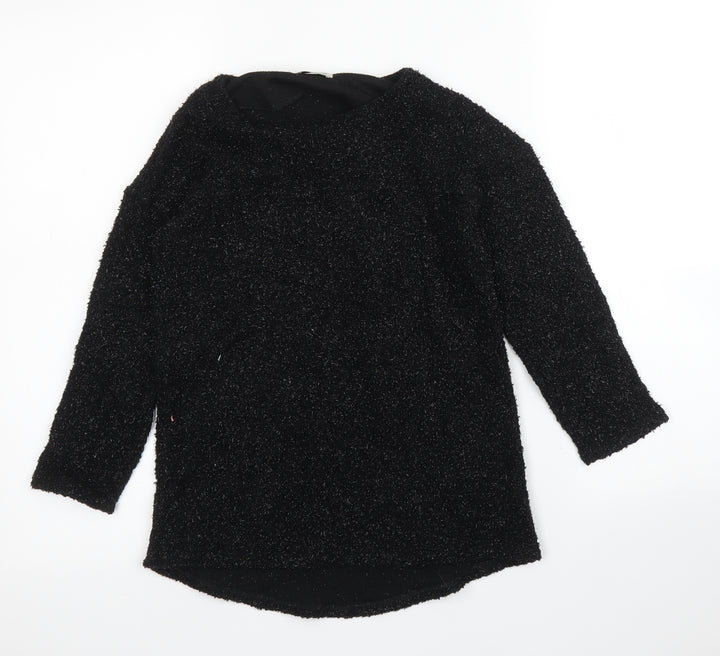 NEXT Girls Black Pullover Jumper Size 8 Years