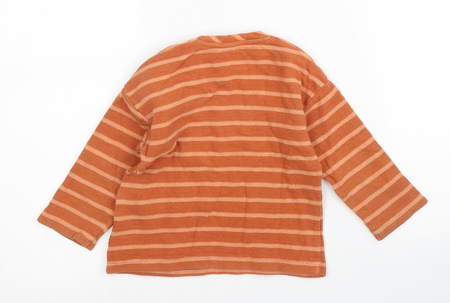 Wakiki Girls Orange Striped  Pullover Jumper Size 24 Months