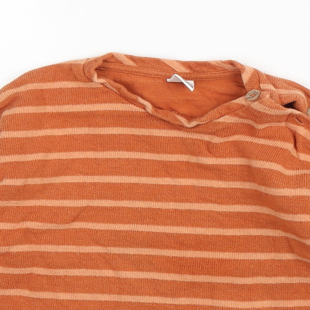 Wakiki Girls Orange Striped  Pullover Jumper Size 24 Months