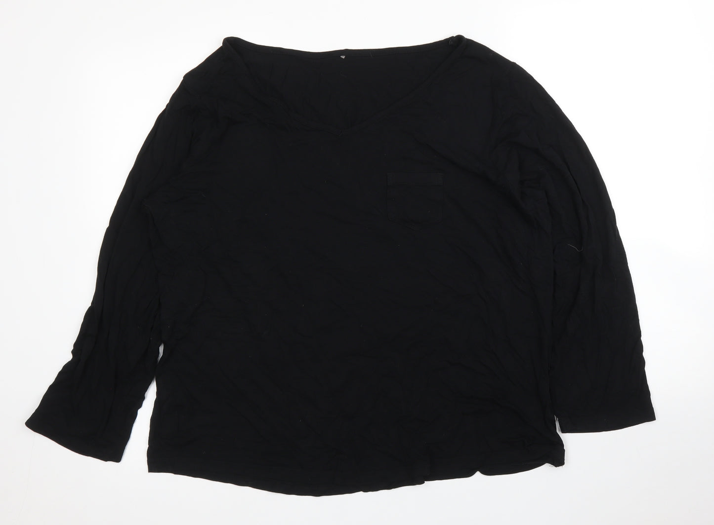 George Womens Black   Basic T-Shirt Size 20