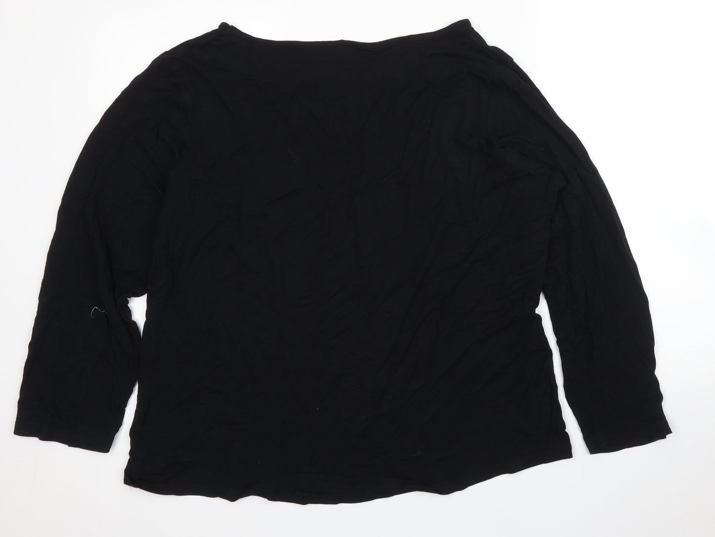 George Womens Black   Basic T-Shirt Size 20