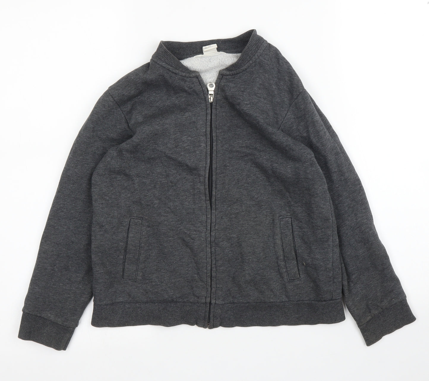 H&M Girls Grey   Full Zip Jumper Size 7 Years