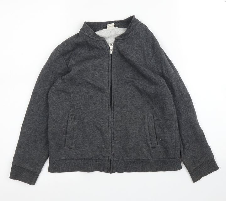 H&M Girls Grey   Full Zip Jumper Size 7 Years