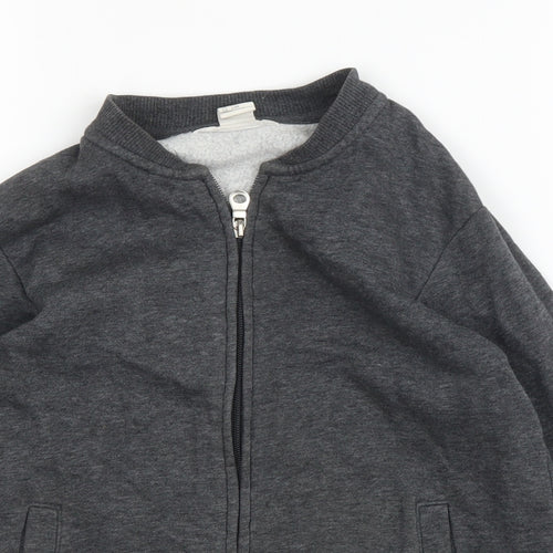 H&M Girls Grey   Full Zip Jumper Size 7 Years