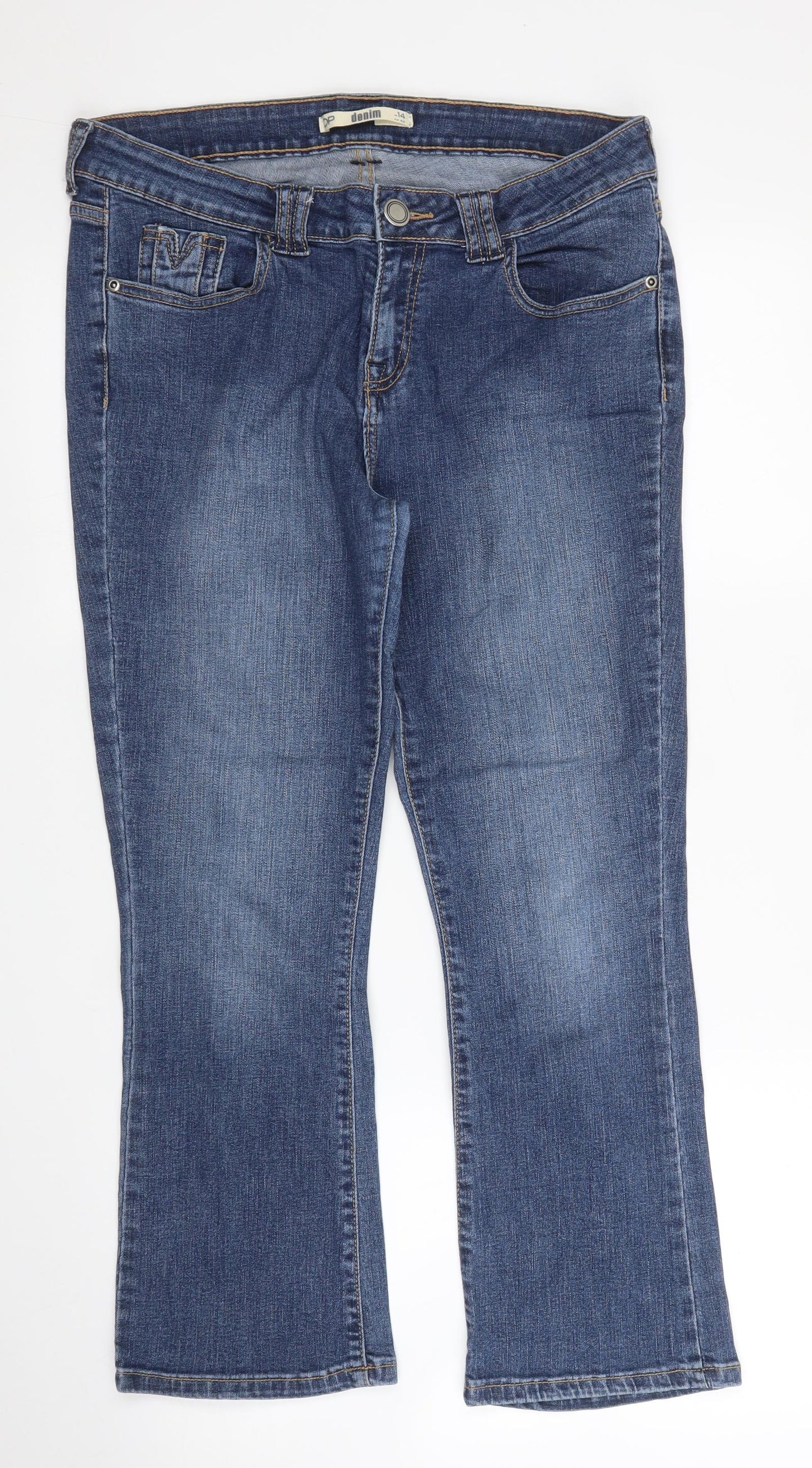 Dorothy Perkins Womens Blue  Denim Bootcut Jeans Size 12 L26 in