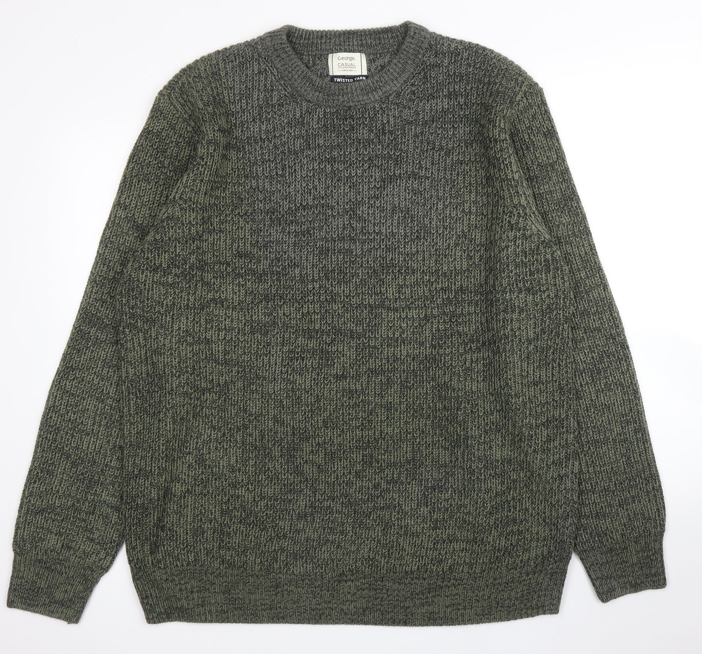 George Mens Green   Pullover Jumper Size XL