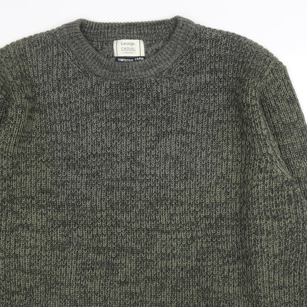 George Mens Green   Pullover Jumper Size XL