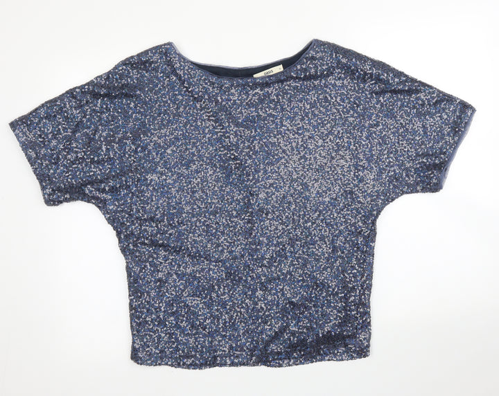 Oasis Womens Blue Basic Blouse Size XS