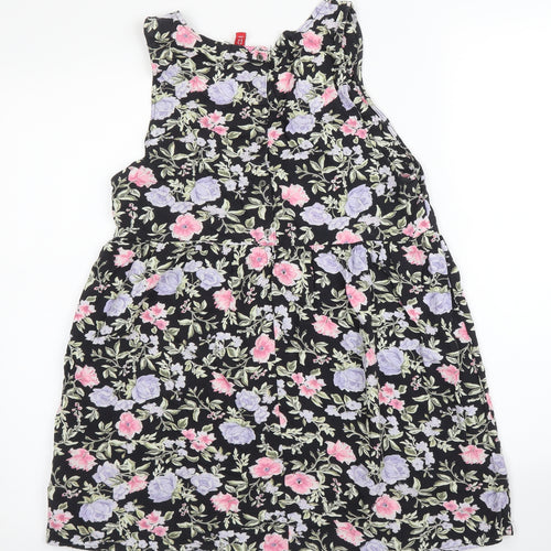 H&M Womens Black Floral  A-Line  Size 8