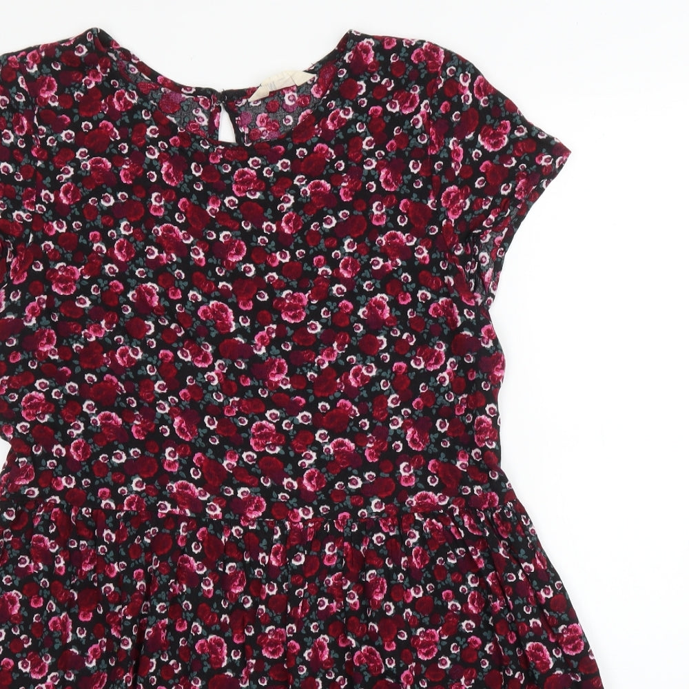 H&M Girls Purple Floral  A-Line  Size 13 Years