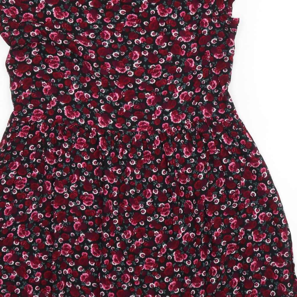 H&M Girls Purple Floral  A-Line  Size 13 Years