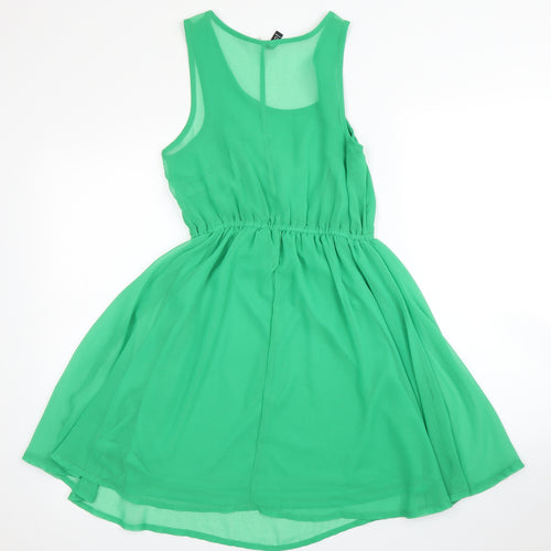 H&M Womens Green   Fit & Flare  Size 8