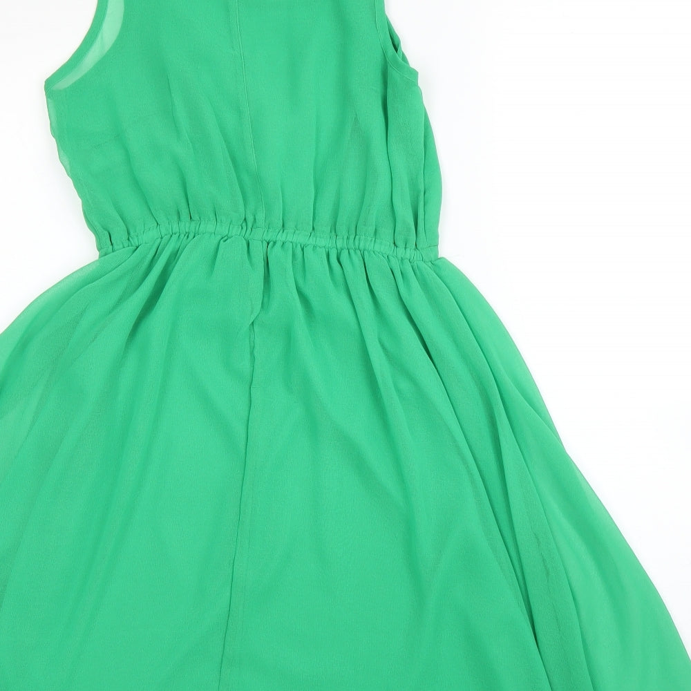 H&M Womens Green   Fit & Flare  Size 8