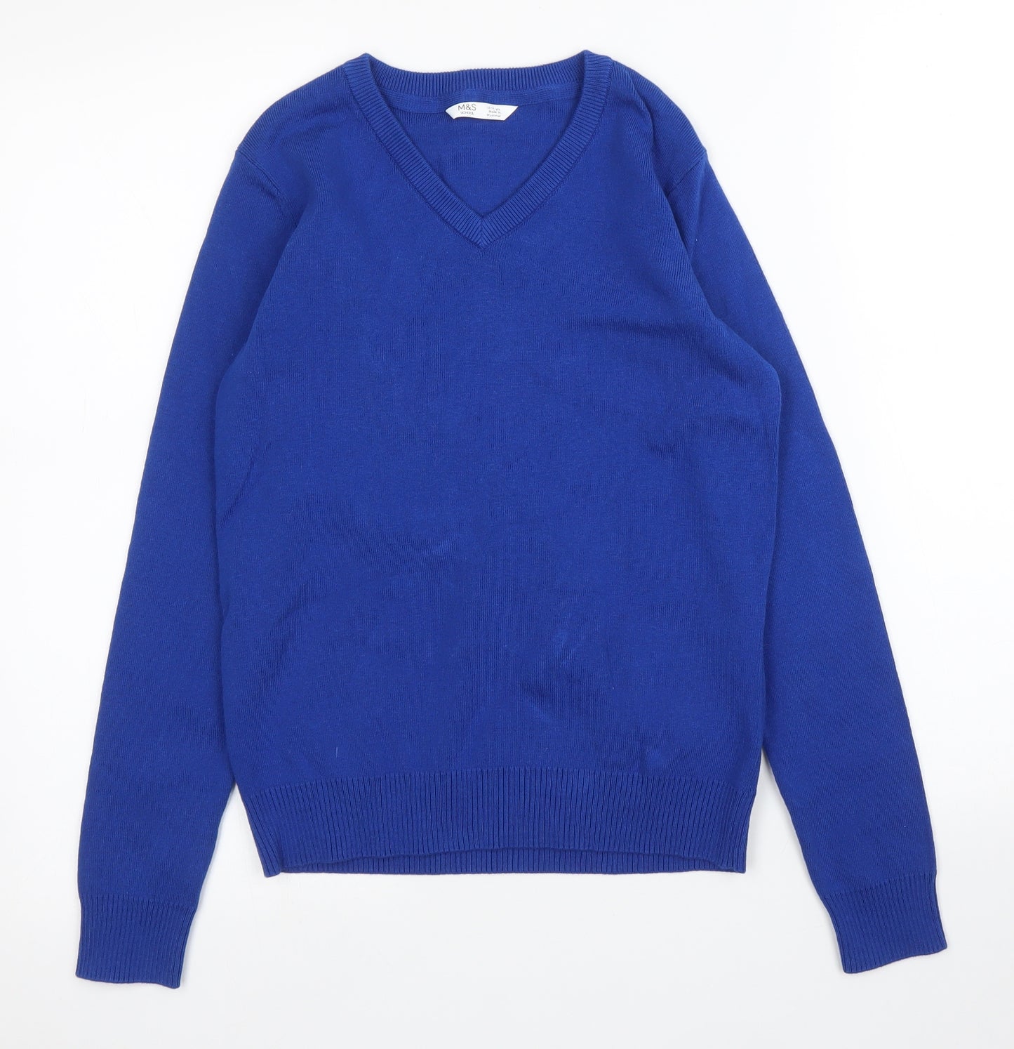 M&S Boys Blue   Pullover Jumper Size 10 Years