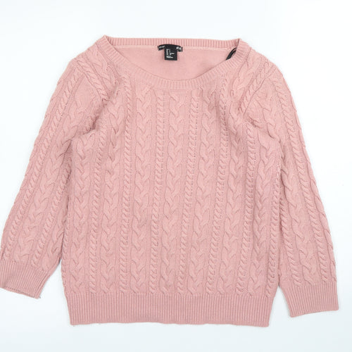 H&M Womens Pink   Pullover Jumper Size S
