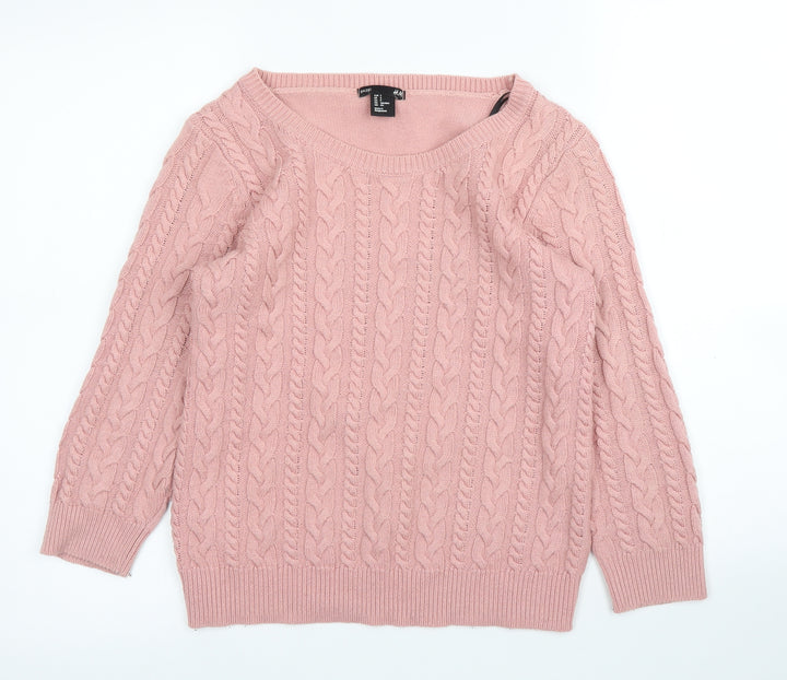 H&M Womens Pink   Pullover Jumper Size S