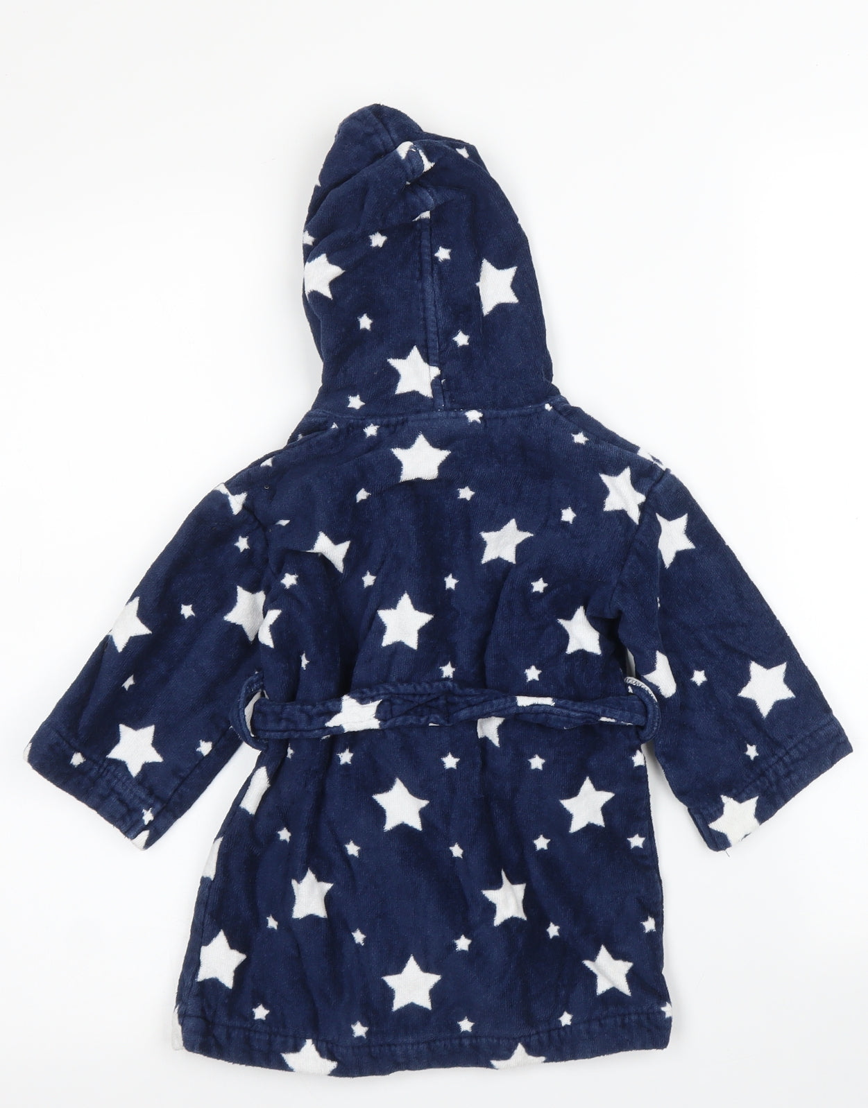 Little White Company Boys Blue Solid  Capri Robe Size 18-24 Months