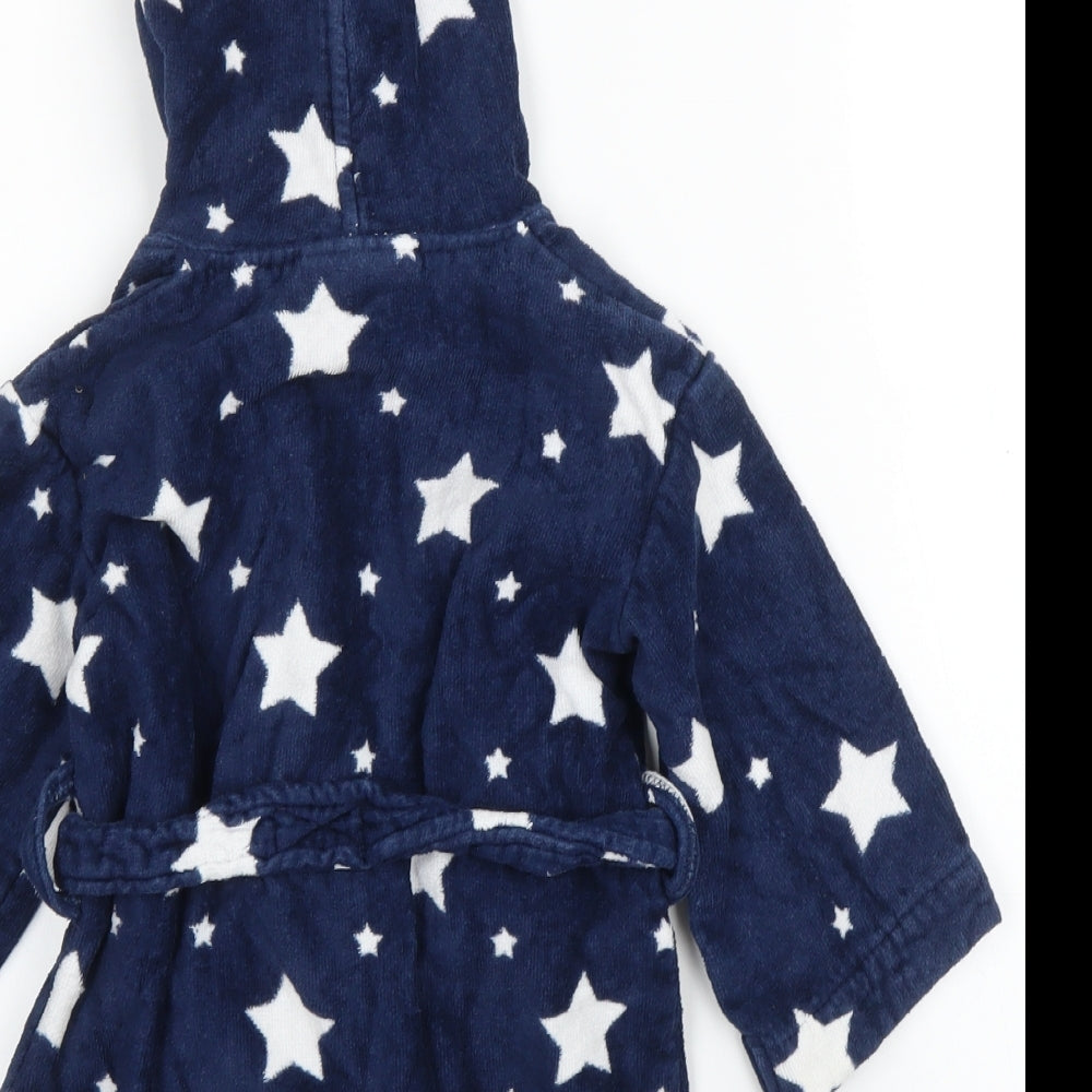 Little White Company Boys Blue Solid  Capri Robe Size 18-24 Months