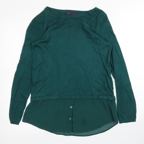 M&S Womens Green   Basic Blouse Size 8