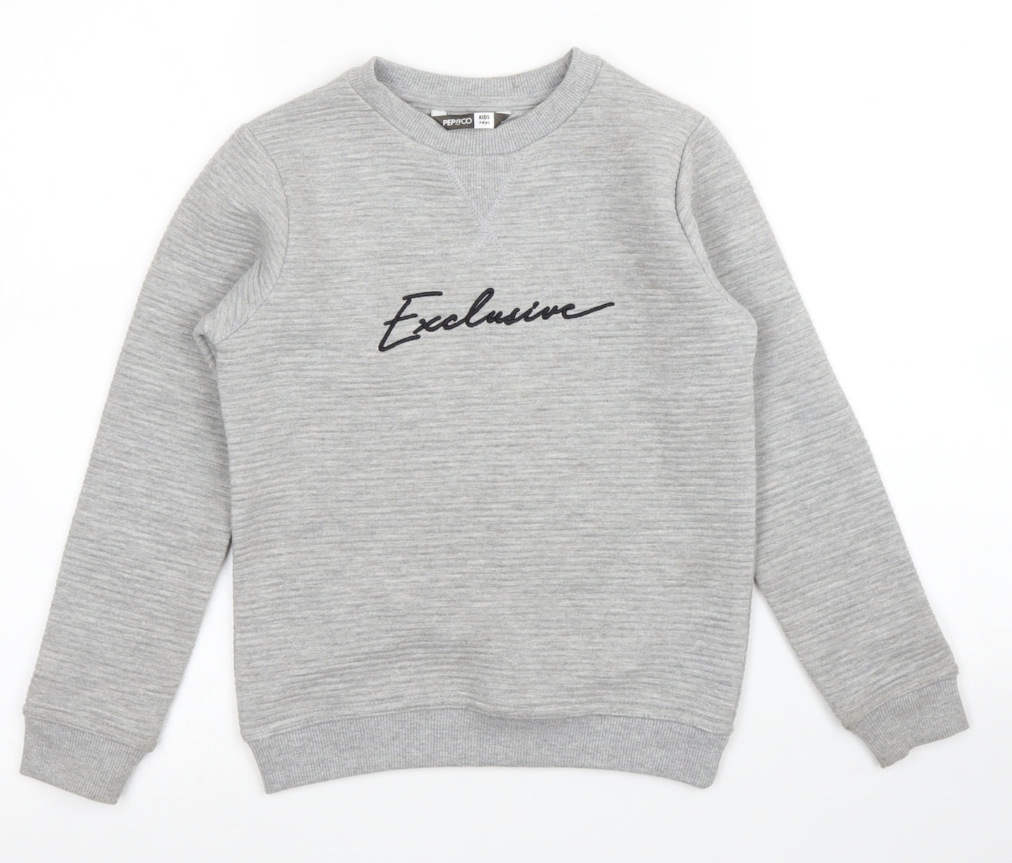 Pep&Co Girls Grey   Pullover Jumper Size 7 Years