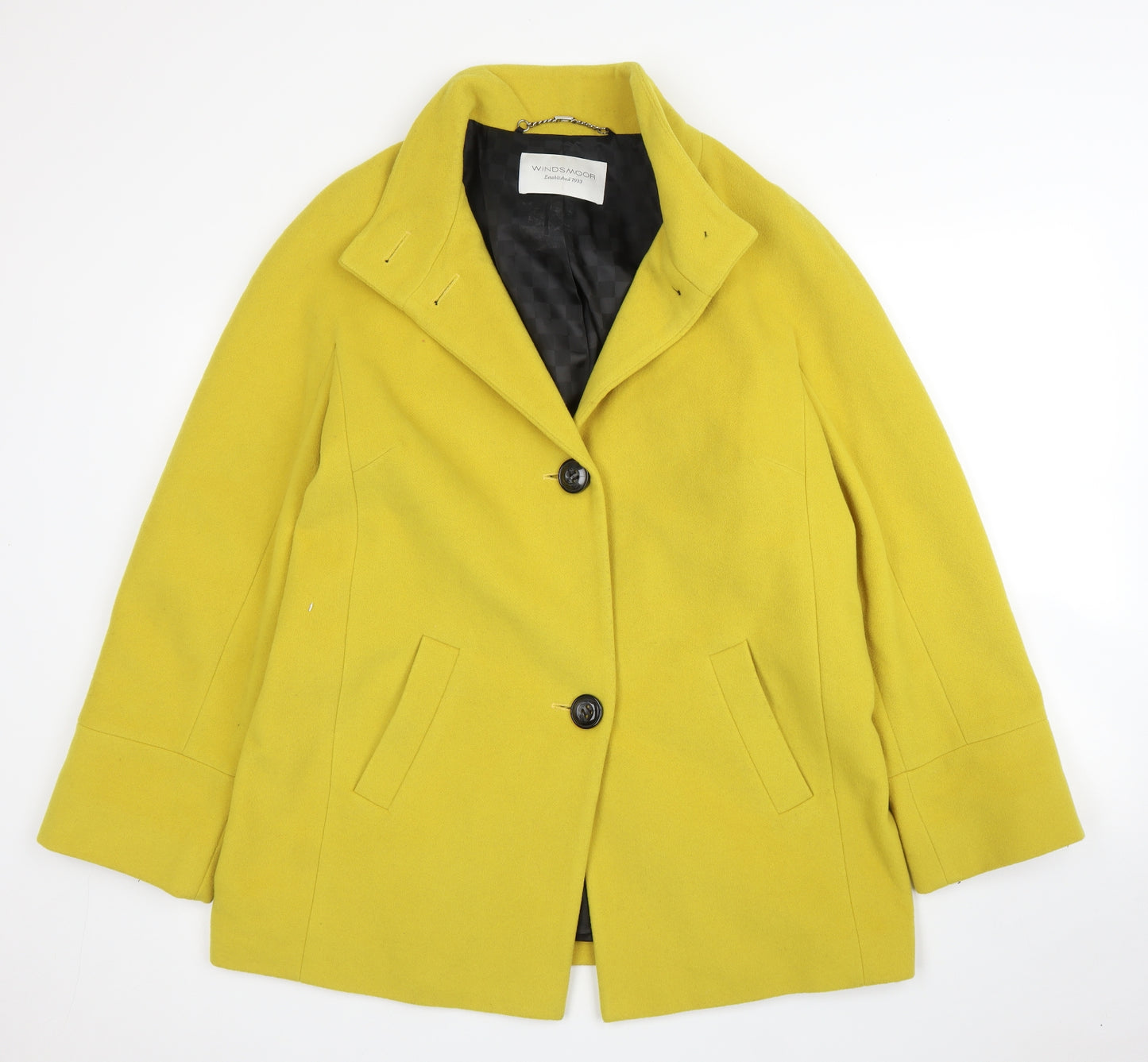 Windsmoor Womens Yellow   Overcoat Coat Size L