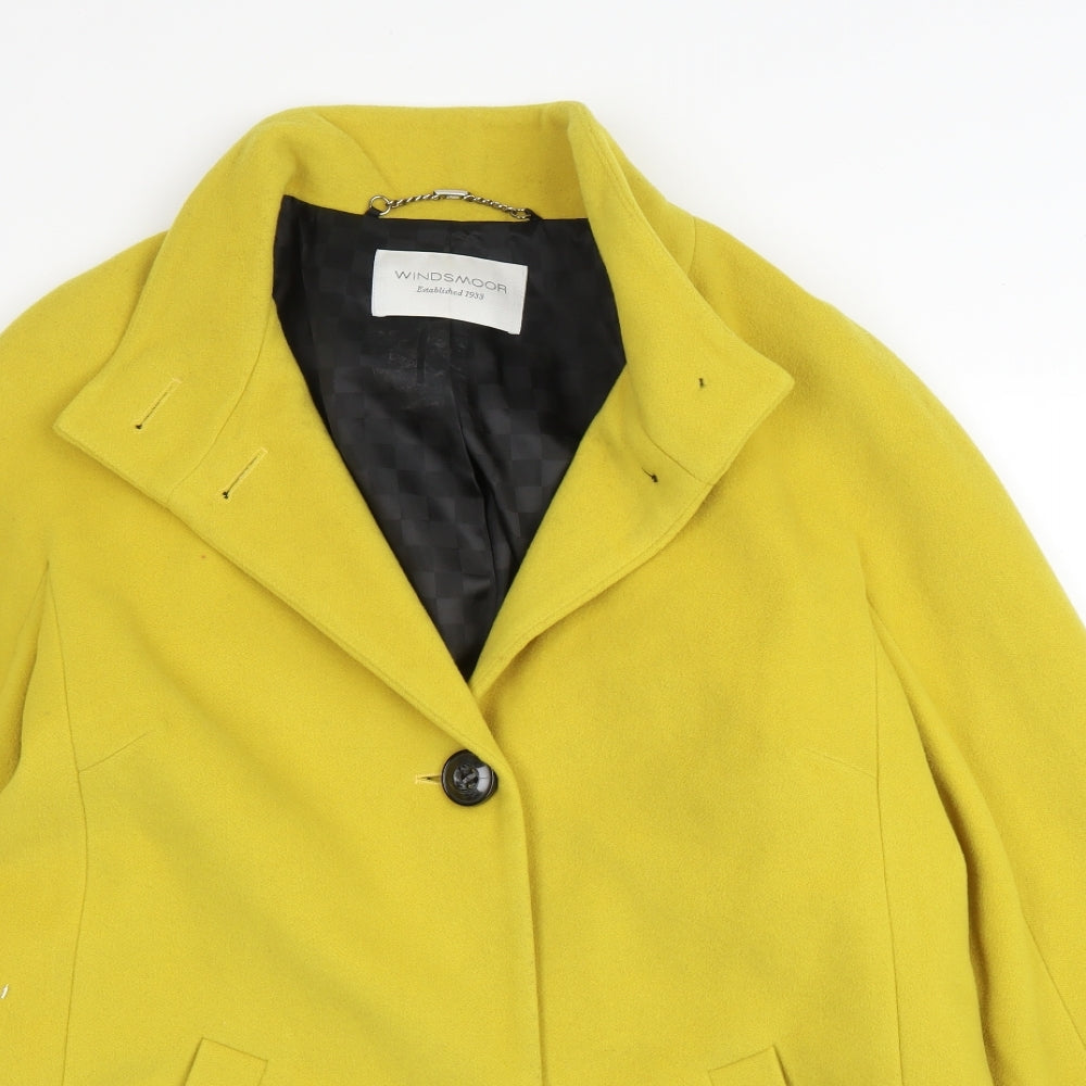 Windsmoor Womens Yellow   Overcoat Coat Size L