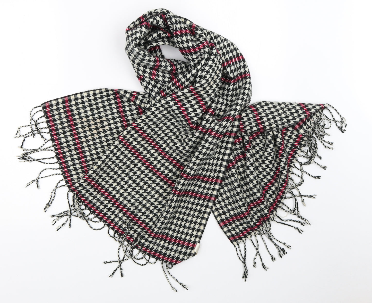 George Womens Ivory Houndstooth   Scarf