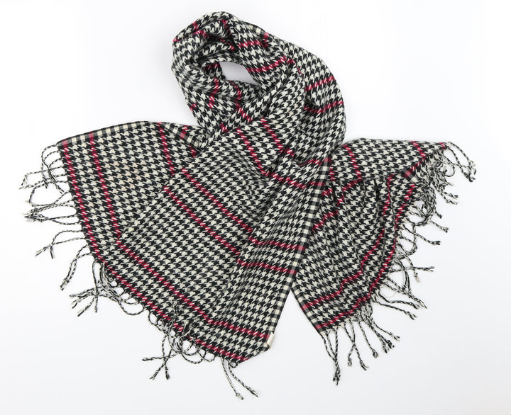 George Womens Ivory Houndstooth   Scarf