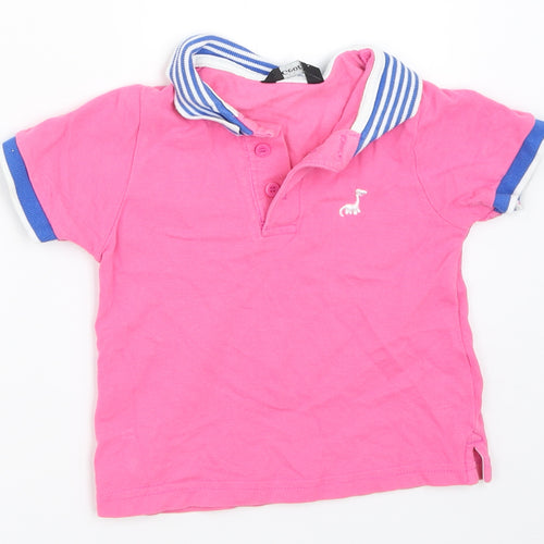 George Boys Pink   Basic Polo Size 12-18 Months