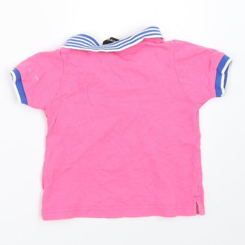 George Boys Pink   Basic Polo Size 12-18 Months