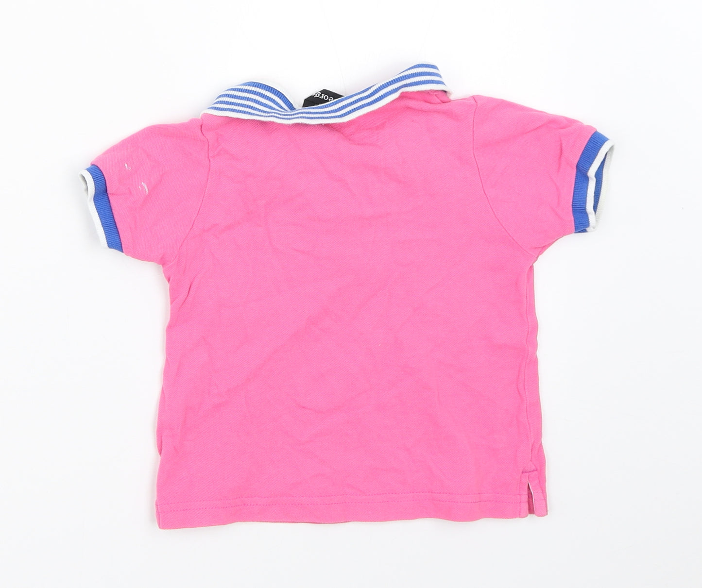 George Boys Pink   Basic Polo Size 12-18 Months