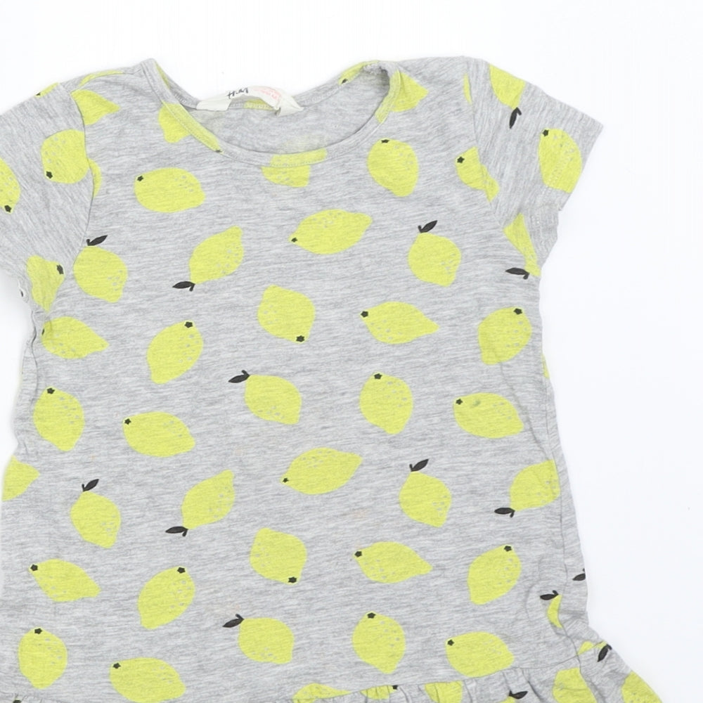 H&M Girls Grey   Fit & Flare  Size 3-4 Years