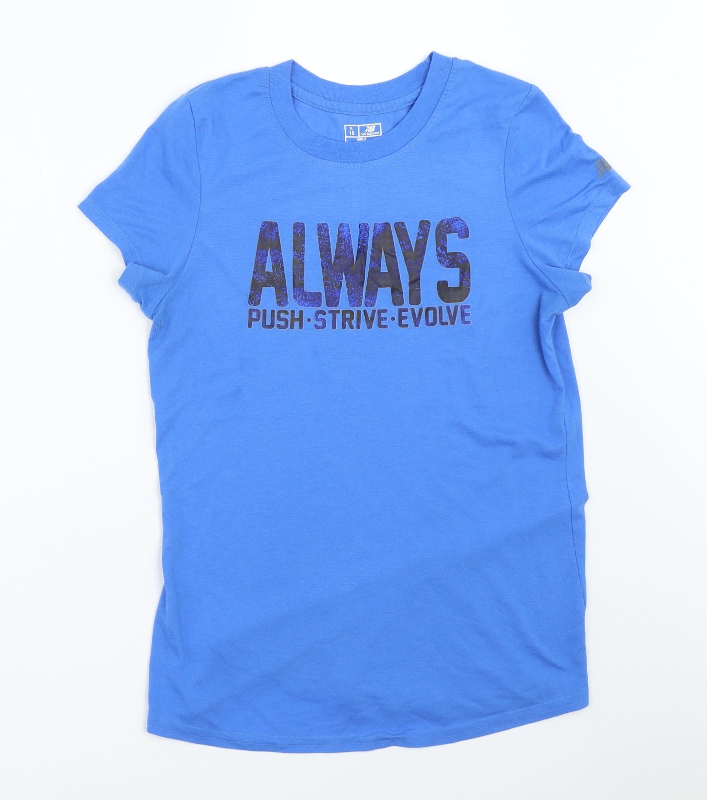 New Balance Girls Blue   Basic T-Shirt Size 16 Years