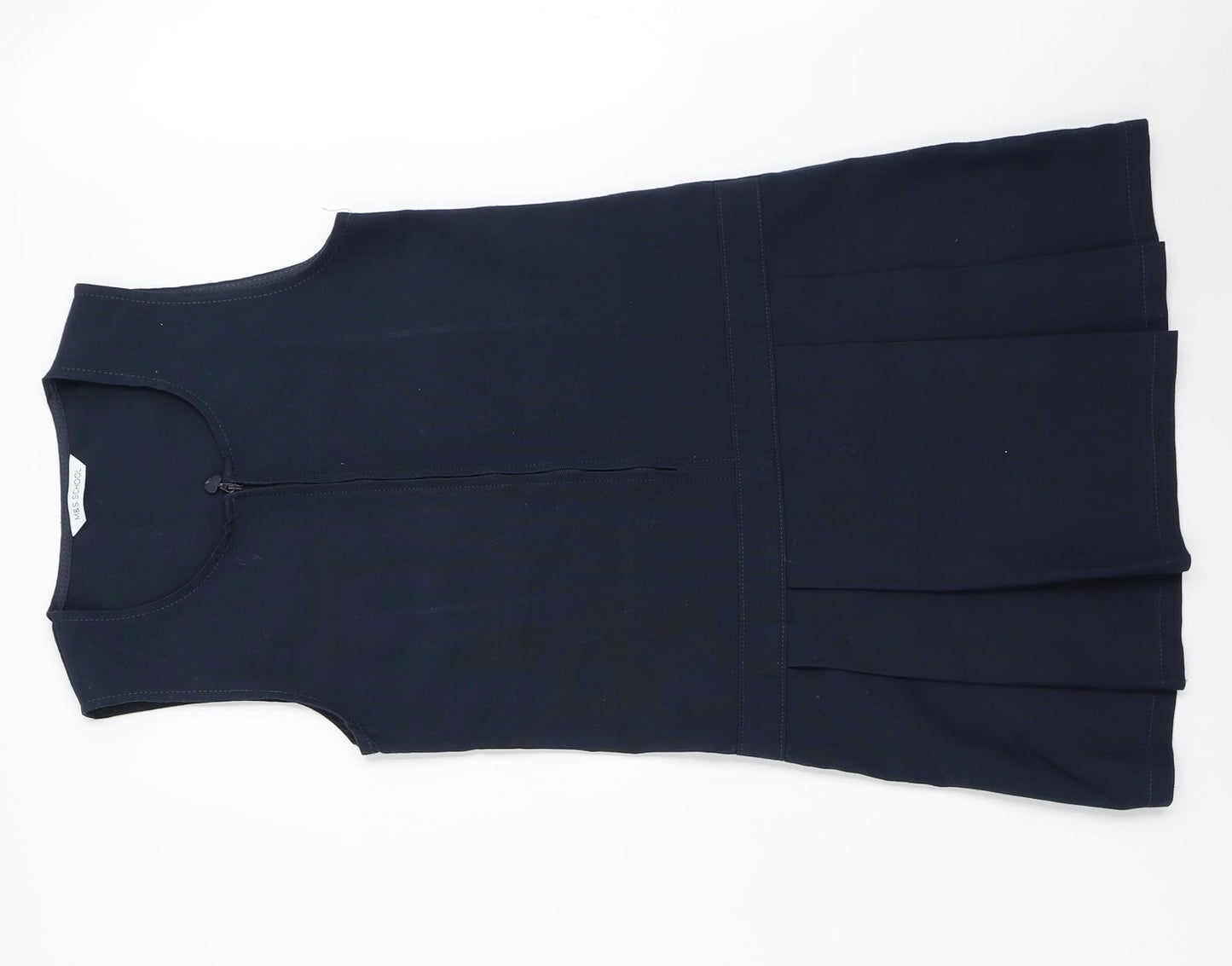 Marks and Spencer Girls Blue   Pinafore/Dungaree Dress  Size 8-9 Years  - school dress