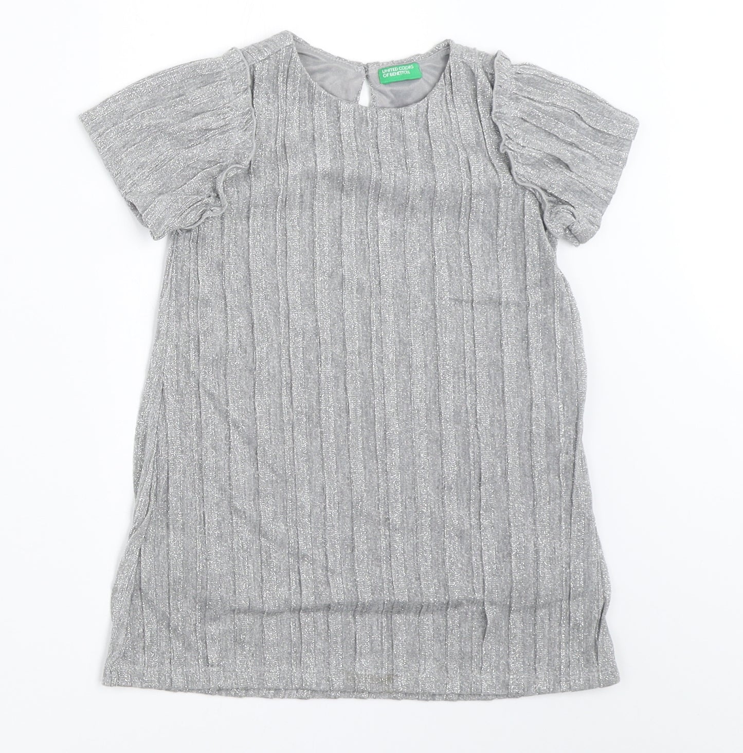 United Colors of Benetton Girls Silver   Basic Blouse Size 2 Years