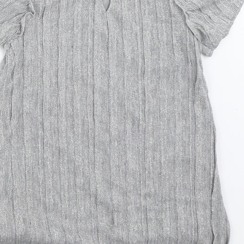 United Colors of Benetton Girls Silver   Basic Blouse Size 2 Years