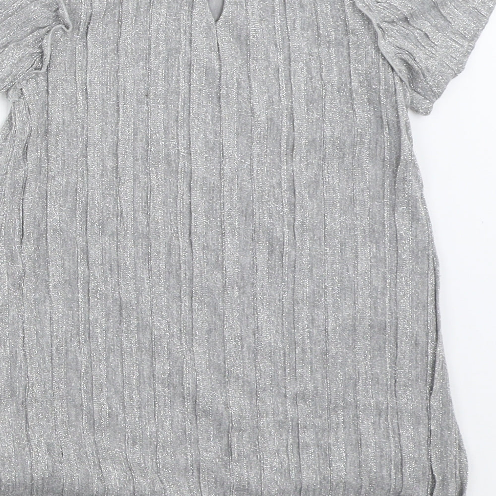United Colors of Benetton Girls Silver   Basic Blouse Size 2 Years