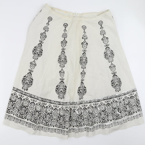 Preworn Womens White   Flare Skirt Size 32 in