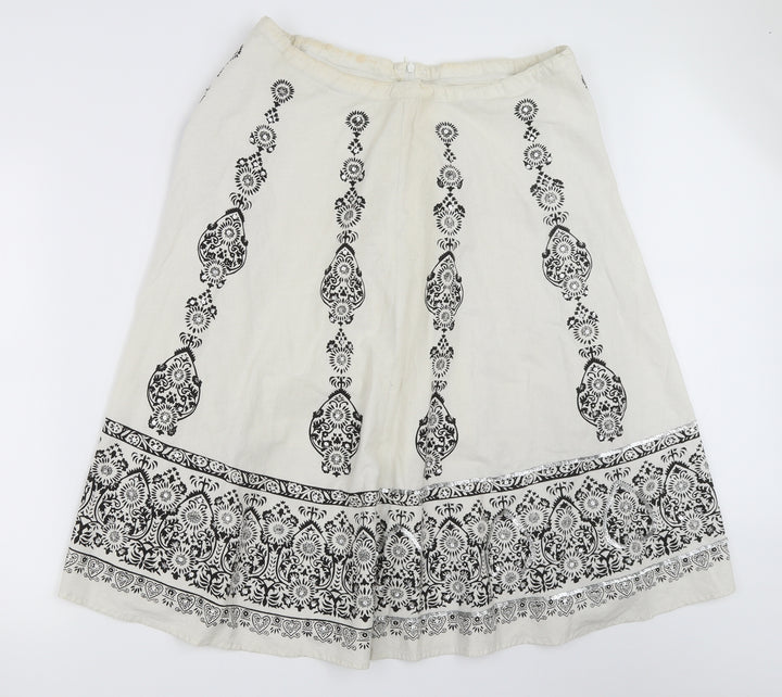 Preworn Womens White Flare Skirt Size 32 in