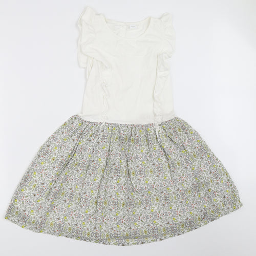 NEXT Girls White   Fit & Flare  Size 11 Years