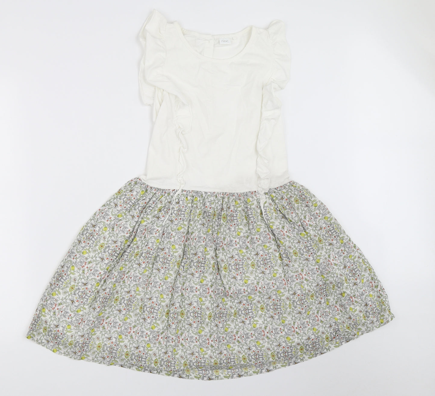 NEXT Girls White   Fit & Flare  Size 11 Years
