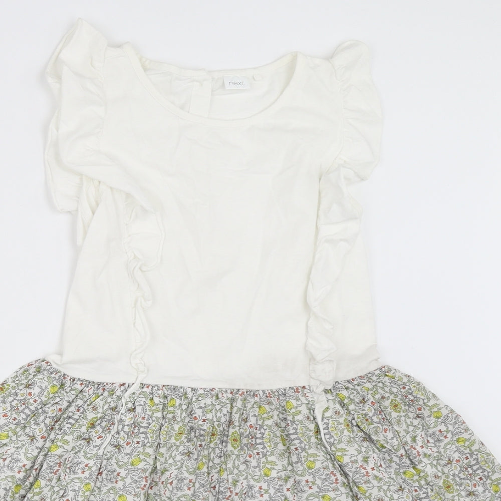 NEXT Girls White   Fit & Flare  Size 11 Years