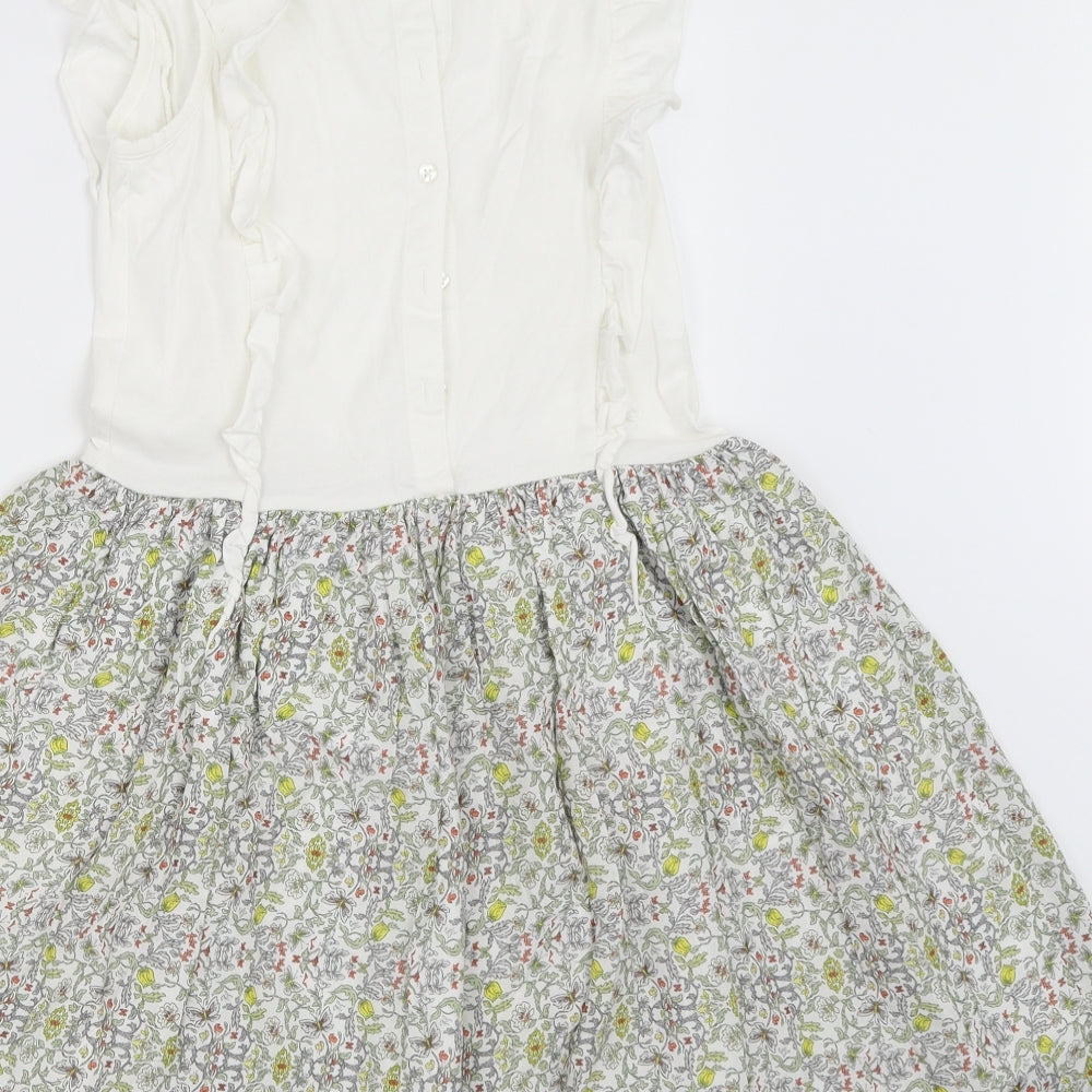 NEXT Girls White   Fit & Flare  Size 11 Years